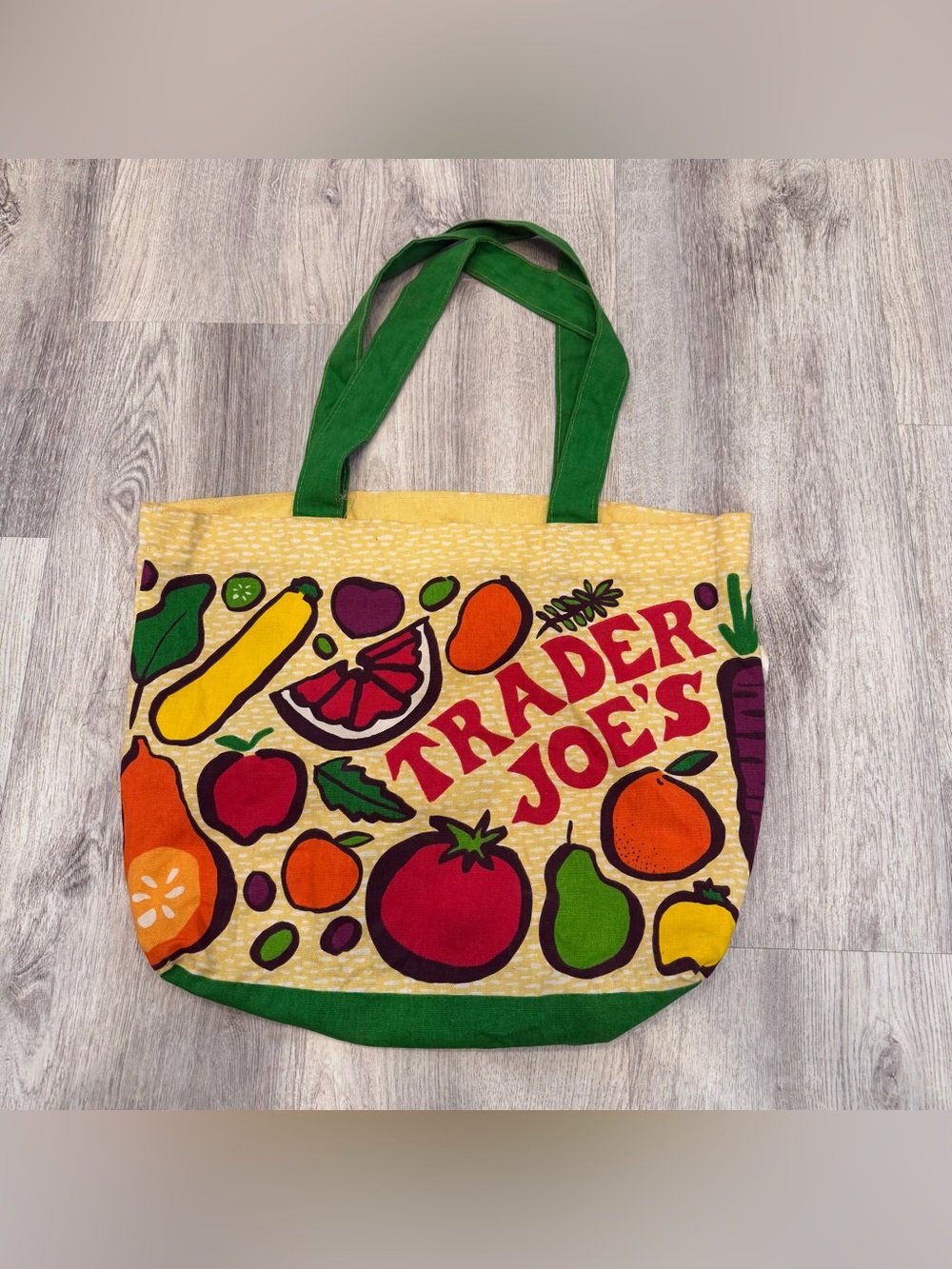 Trader Joe’s Colorful Produce Reusable Grocery Tote Market Bag
